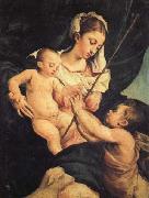 Jacopo Bassano Madonna and Child with St.John as a Child Spain oil painting artist